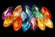 Colorful precious stones for jewellery on white background Generative AI