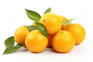 Orange fruit on white background