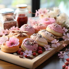 Sticker - Beautifully arranged set of colorful cookies