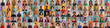 Panorama of happy people from different generations and backgrounds