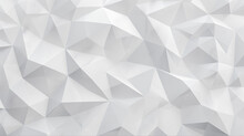 Abstract Background White On White Polygon Geometric Shapes With Grey Shadow