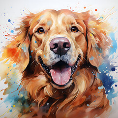 Canvas Print - Abstract Portraits of Pet Dogs 