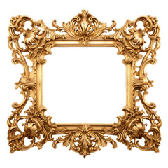 Wall Mural - Renaissance frame. Vintage Frame. Unique Frame. PNG Transparent Background. 