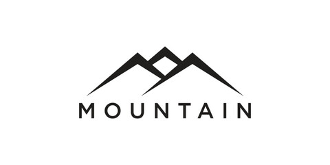 Wall Mural - Mountain logo design template vector