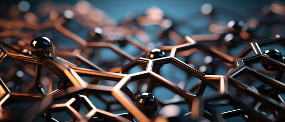 Copper Hexagonal Mesh Close-Up