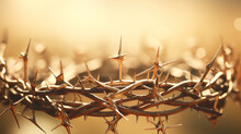 Good Friday, Passion Of Jesus Christ. Crown Of Thorns. Christian Holiday Of Easter. Crucifixion, Resurrection Of Jesus Christ. Gospel, Salvation.