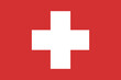 Switzerland flag national emblem graphic element illustration template design. Flag of Switzerland - vector illustration