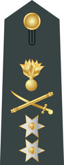 Poster - Shoulder pad military officer mark for the YPOSTRATIGOS (MAJOR GENERAL) insignia rank in the Hellenic Army