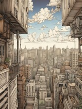 Vintage Hand-Drawn City Skylines: Unfolding The Urban Underbelly Of The Past
