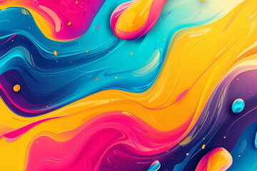 Poster - A stunning 3D render of an abstract multicolor. Colorful abstract painting background. Liquid marbling paint background. Fluid painting abstract texture. Intensive colorful mix of vibrant colors.