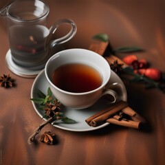 hot tea illustration background