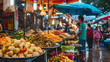 Colorful Market Stalls: Local Delights and Bustling Energy