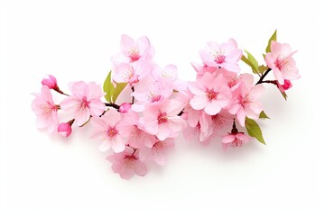 Wall Mural - Isolated white cherry blossom bloom in spring