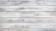Wood Plank White Timber Texture Background. Old Wooden Wall All Have Antique Cracking Furniture Painted Weathered Peeling Wallpaper, Generative AI