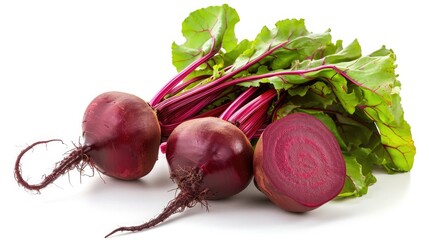 Wall Mural - Beetroot on isolated white background.