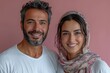 portrait of an arab couple smiling candidly
