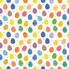 Aufkleber - Easter eggs seamless pattern. Easter eggs for Easter holidays design concept