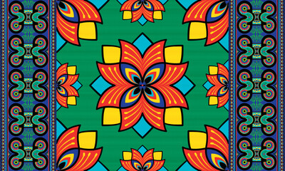 African ethnic native pattern.Traditional kente,ankara,kitenge,chitenge,capulana african wax print fabric pattern.Abstract vector motif pattern.For fabric,clothing,blanket,carpet,woven,wrap,decoration