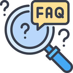 Wall Mural - Faq icon