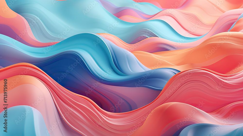 Abstract background with the fluid integration of 2D and 3D patterns, a ...