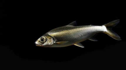 Wall Mural - Herring in the solid black background