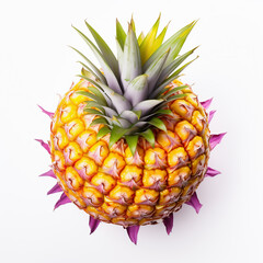 Wall Mural - pineapple on white background