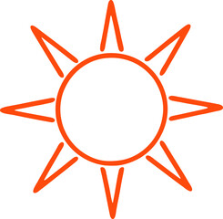 Sun icon illustration. Sun cartoon design element.