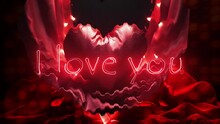 Valentine's Day Background, Love Heart Background, I Love You Text And Heart Background