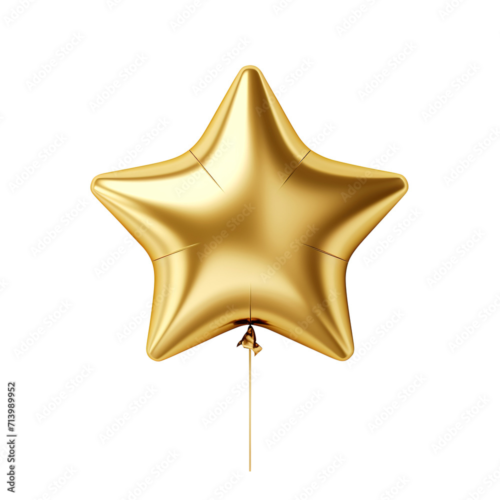 Gold star balloon isolated on transparent background Remove png ...