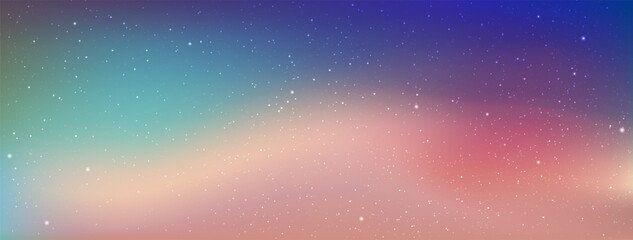 Wall Mural - astrology horizontal star universe background. the night with nebula in the cosmos. milky way galaxy