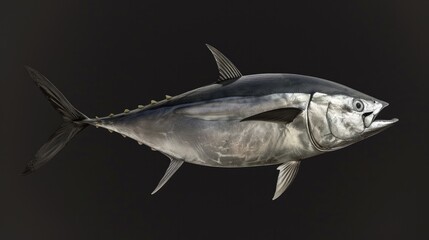 Wall Mural - Skipjack Tuna in the solid black background