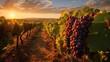 Cultivating Prosperity - In family-owned vineyards, rows of thriving vines mark the landscape, promising a season of abundant harvest
