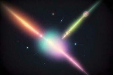 Wall Mural - abstract shooting stars and glowing background