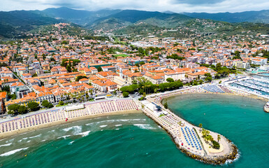 Wall Mural - The village of Diano Marina, Liguria, Italy