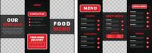 A Vector Template Of Food Menu Card Design Or Brochure Design