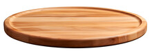 Round Wooden Chopping Board Isolated On Transparent Background, Png