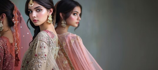 Sticker - two women in traditional clothes