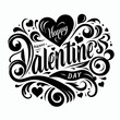 © Jutish - valentines day calligraphy vector t-shirt