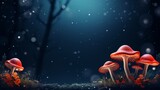 Fototapeta Pokój dzieciecy - A realistic magical mushrooms advertisement