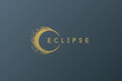 Eclipse logo design, Star logotype, Planet, Space, Universe, Minimal Minimalistic, Sun, Rays, Satelite emblem. Vector illustration