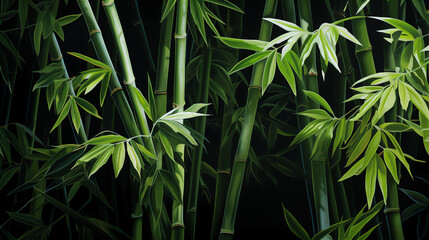 Sticker - bamboo forest background