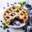 Delicious Berry pie summer with currant