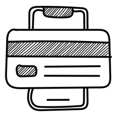 Poster - Payment icon. Digital marketing concept. Payment doodle hand drawn icon. Digital marketing icon hand drawing sketch symbol