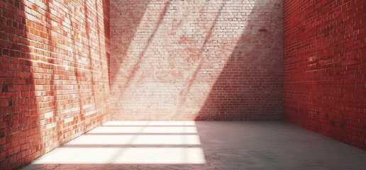 Poster - an empty room inside of a brick wall