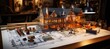 A miniature lego model of a cozy indoor house, perfectly crafted on a blueprint, evoking feelings of nostalgia and attention to detail