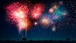 © Derby - Fireworks background for celebration, holiday celebration concept