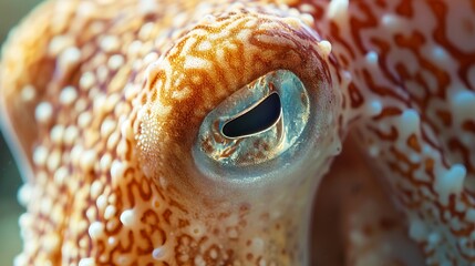 Wall Mural - A close-up photo of a squid. Macro portrait of a squid.