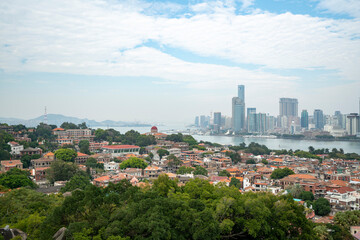 Wall Mural - Panoramic Architecture and Urban Scenery of Gulangyu Island in Xiamen City, China