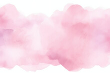 Watercolor Pink Background. Watercolor Background With Clouds