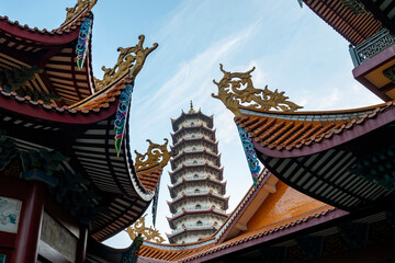 Wall Mural - Close ups of temples and pagoda architecture, Xichan Temple in Fuzhou, China